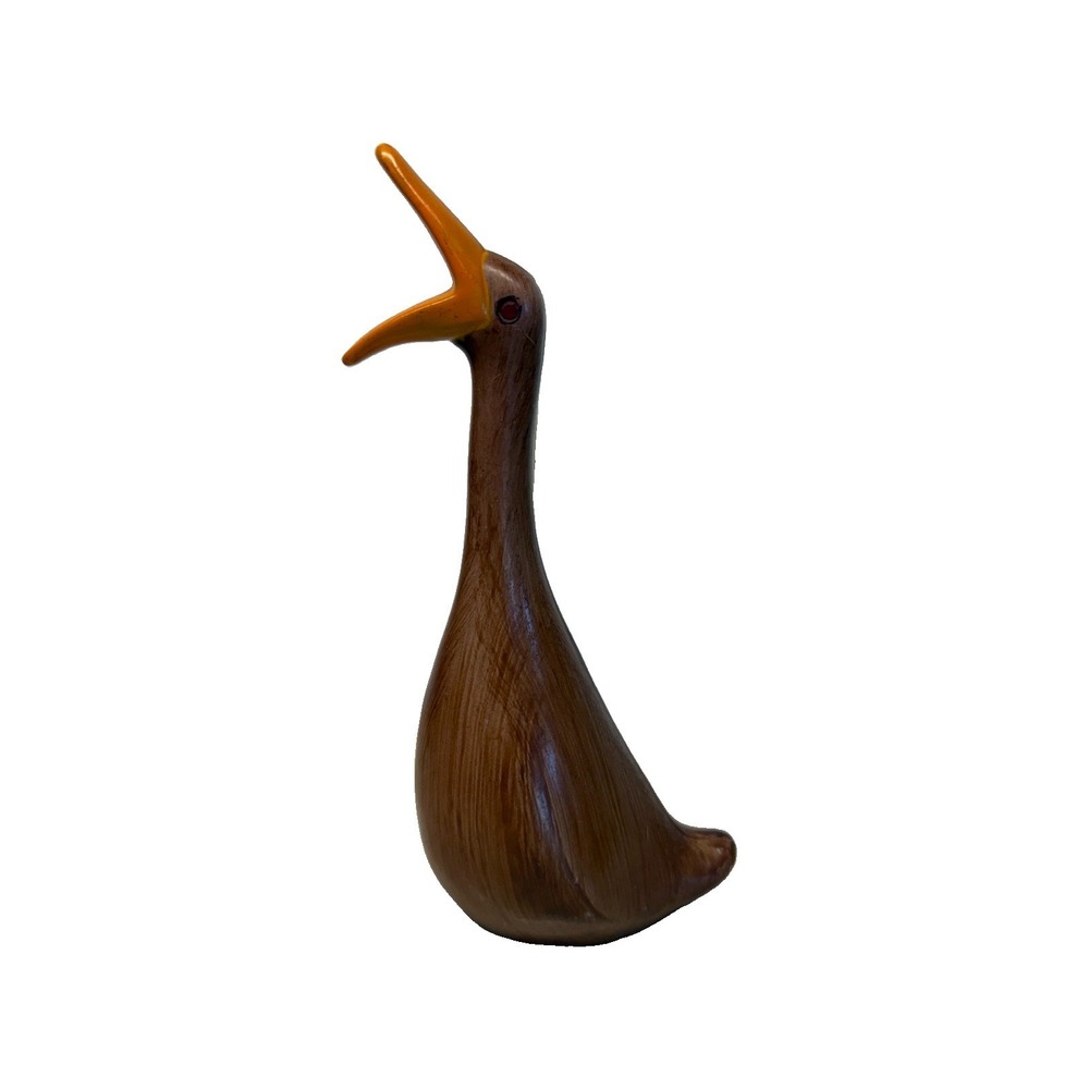 Carved Wooden Folk Art Goose Duck Figurine